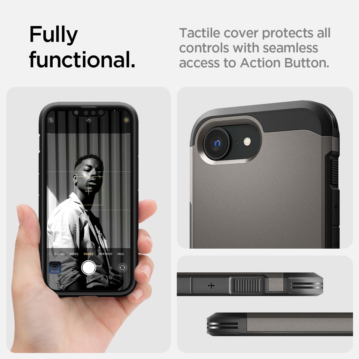 Spigen Tough Armor MagFit for iPhone 15 Pro Case, Metal Slate