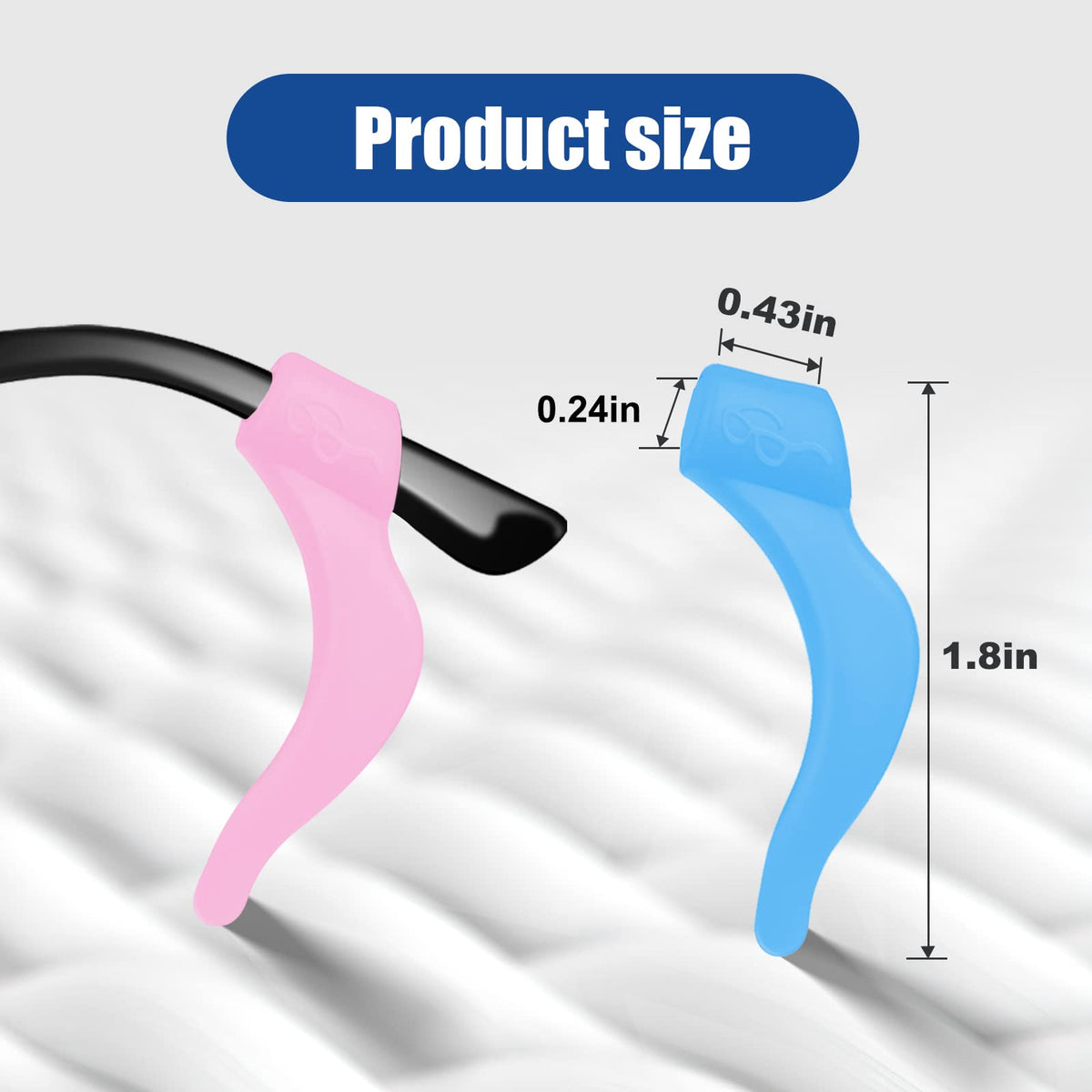 SMARTTOP Eyeglass Ear Grips -20 Pairs eye glasses ear grippers Anti-slip Holder, Silicone Ear Hook, eyeglasses ear grip Sleeve Retainer for Sports Glasses, Sunglasses Reading Glasses