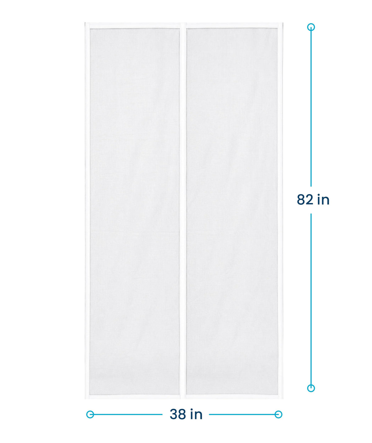 Flux Phenom Magnetic Screen Door (White) - Bugs Out, Breeze in - 9min Install Auto-Sealing Heavy Duty Double Stitched Mesh, 52 Magnets, Hands Free Patio Doors Net, Pet & Kid Friendly, 38 x 82 Inch