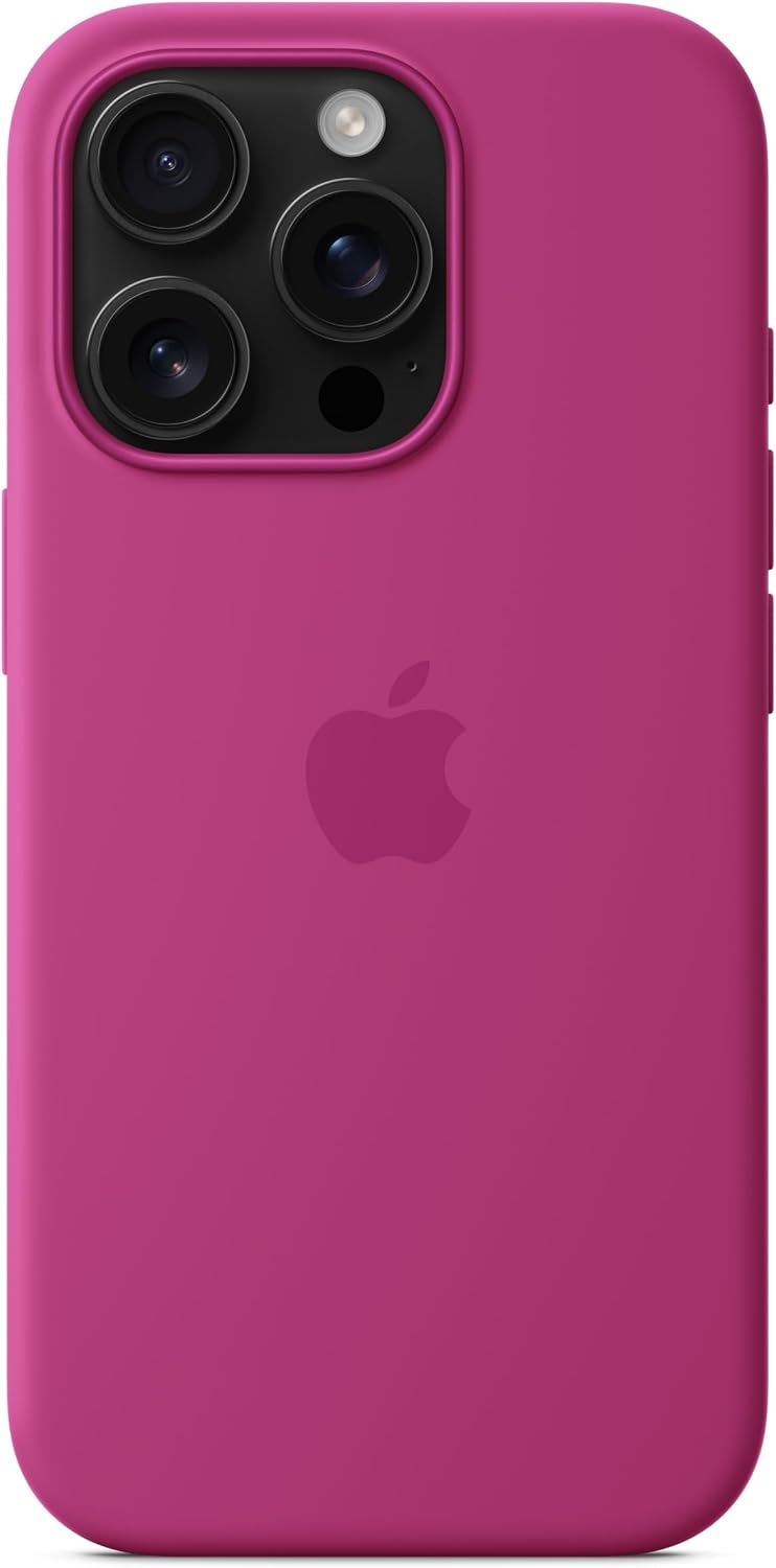 Apple iPhone 16 Pro Max Silicone Case with MagSafe and Camera Control: Lightweight Phone Case, Wireless Charging Compatible, Smooth Matte Finish, Black