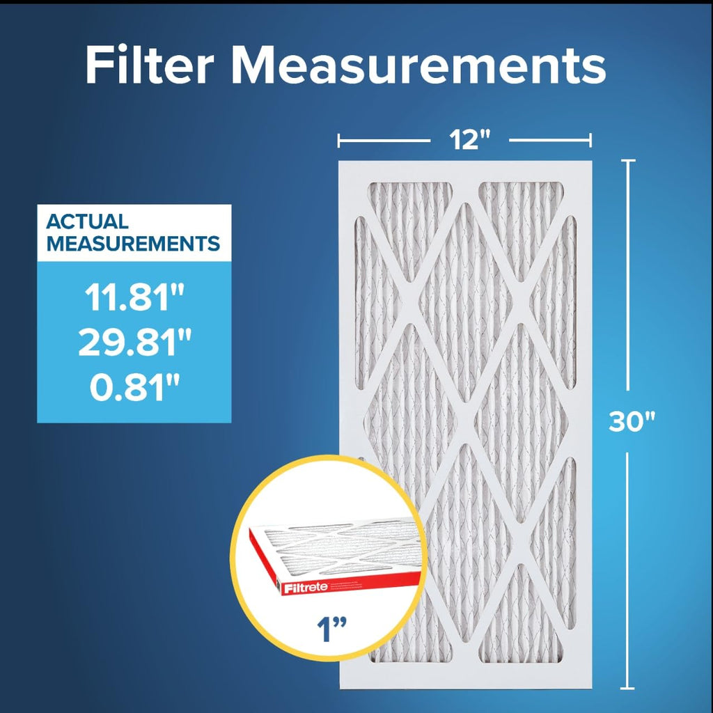 Filtrete 20x25x1 Air Filter, MERV 11, MPR 1000, 2 HVAC Filters