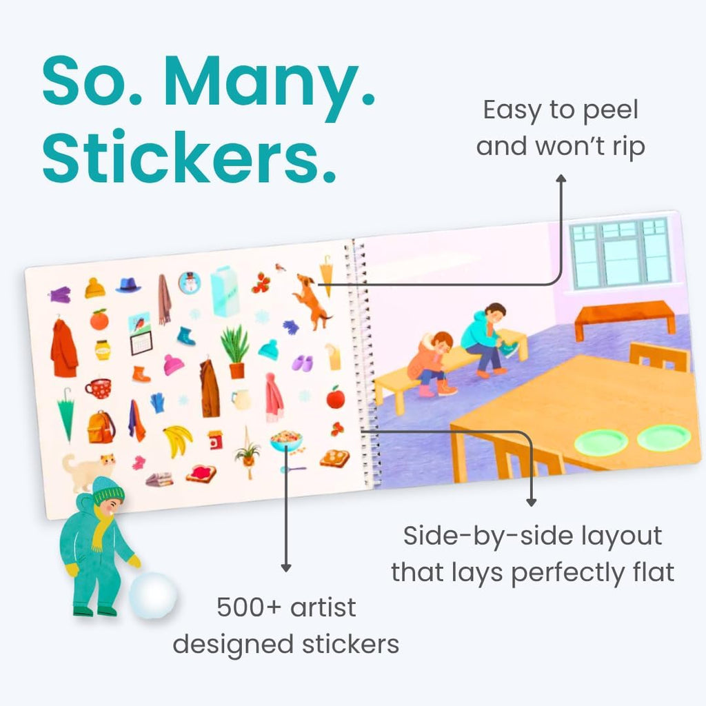 Cupkin Animal Habitats Sticker Book | 12 Coloring & Activity, 500+ Stickers