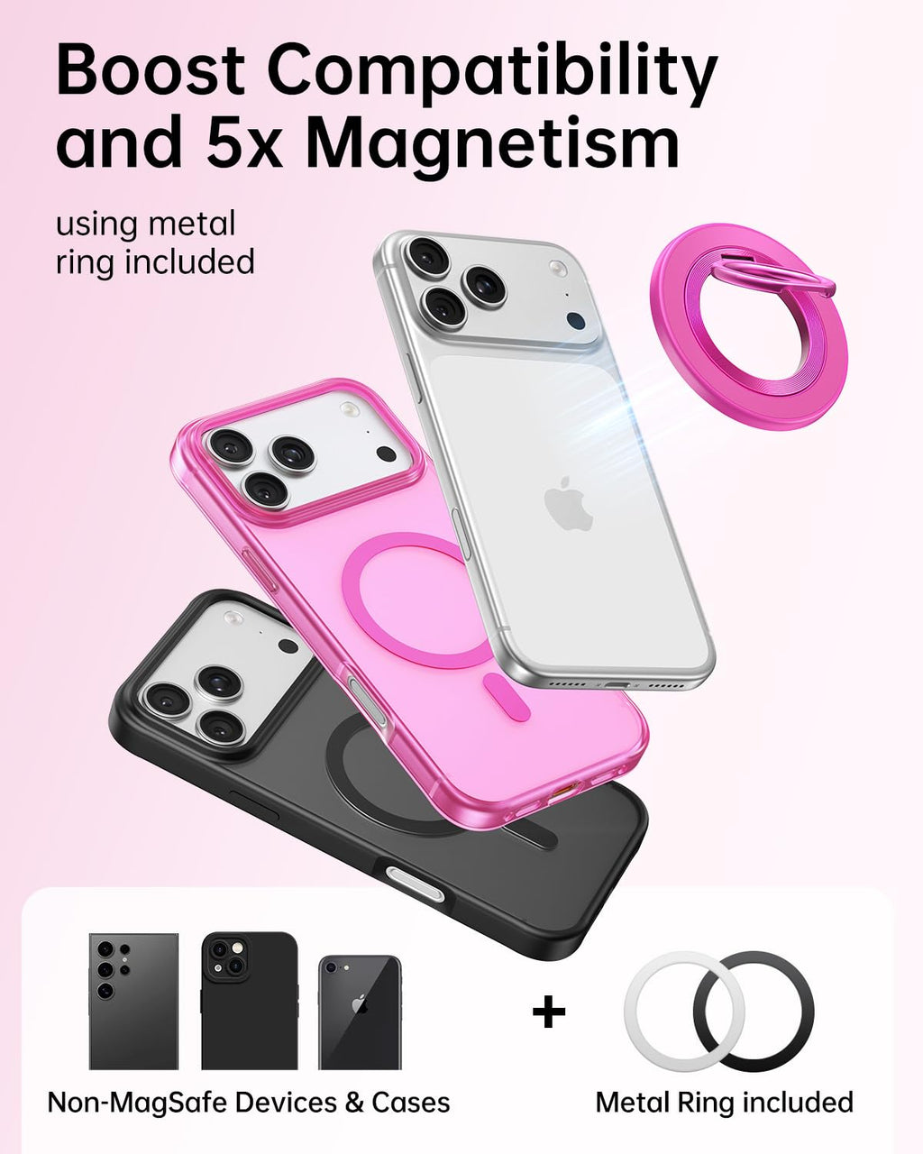 SYNCWIRE for MagSafe Phone Grip, Magnetic Phone Ring Holder Stand Kickstand