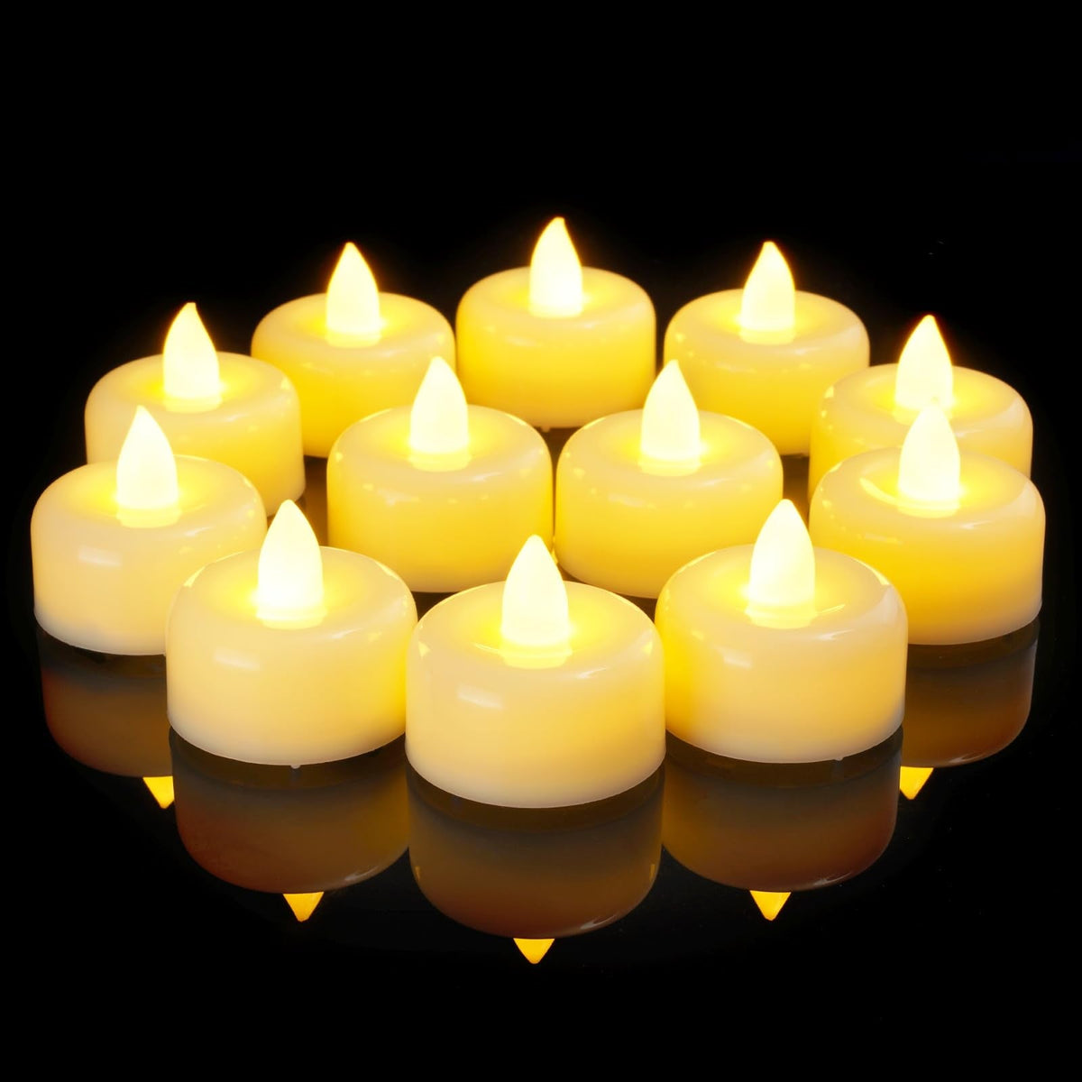 Amagic 12Pack Blue Flameless LED Tea Lights Candles Battery Operated