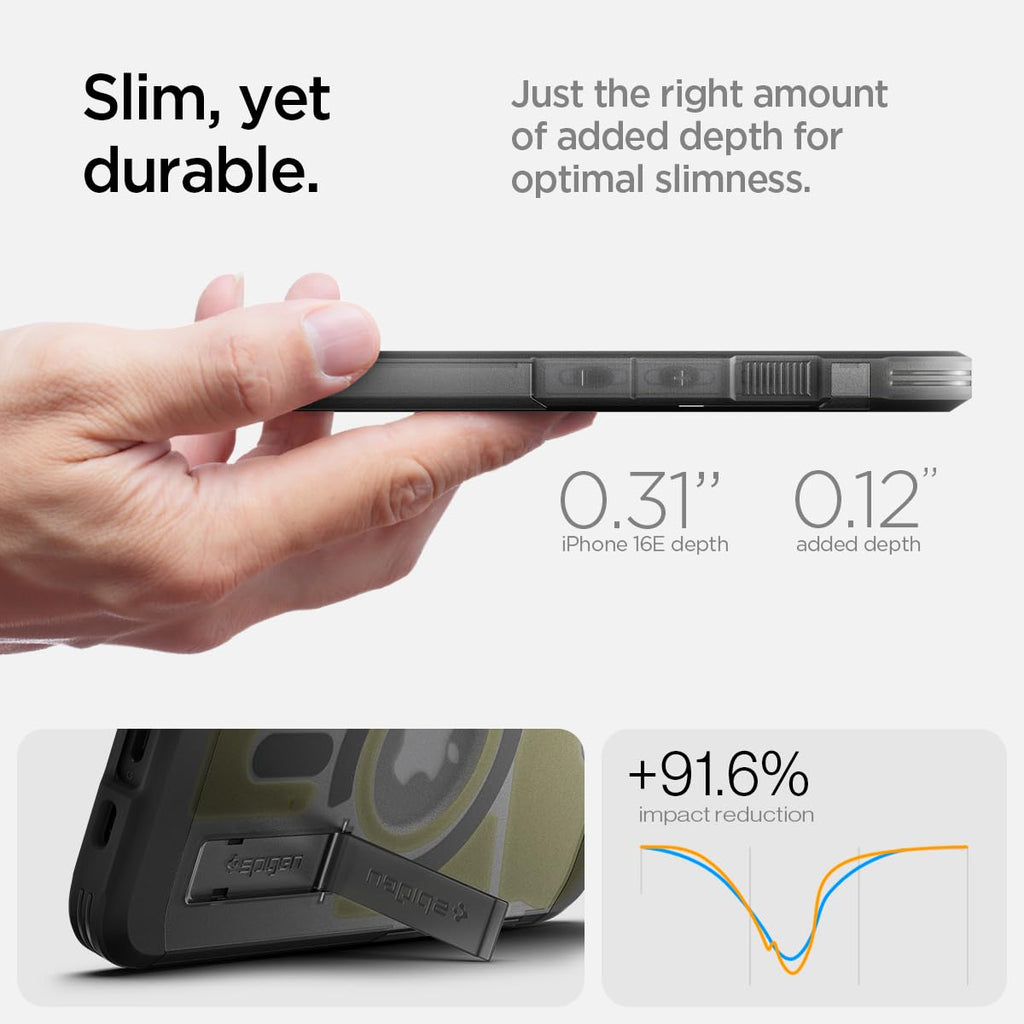 Spigen Tough Armor MagFit for iPhone 15 Pro Case, Metal Slate