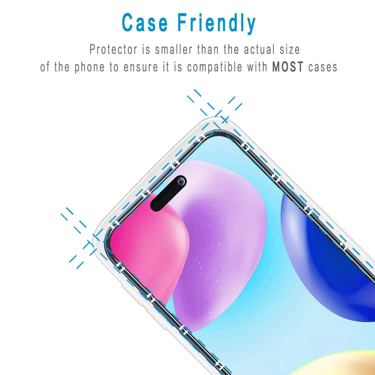 2 Pack Screen Protector for iPhone 16 Pro Max Tempered Glass