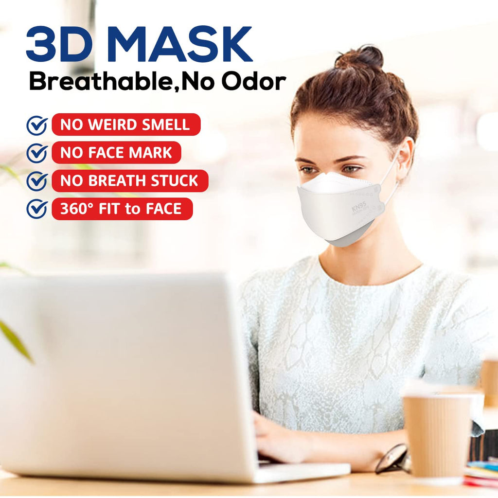 LEVENIS KN95 Face Masks 50 Pack, Breathable Comfortable and Disposable KN95 Mask, Black