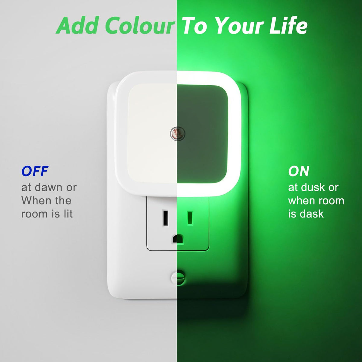 Sujeet Night Light, Night Lights Plug into Wall 8-Pack, Nightlight Plug in Night Light, Dusk to Dawn Night Lamp Led (Red)