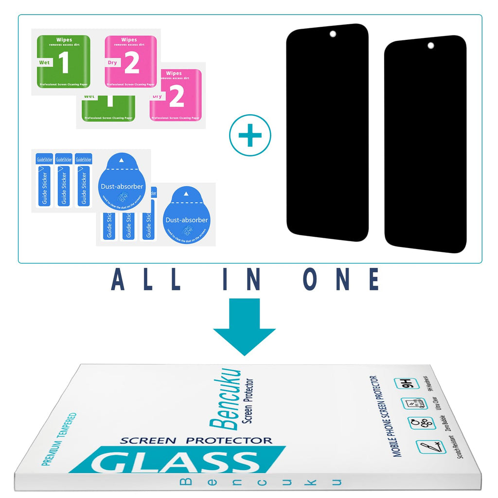 2 Pack Screen Protector for iPhone 16 Pro Max Tempered Glass
