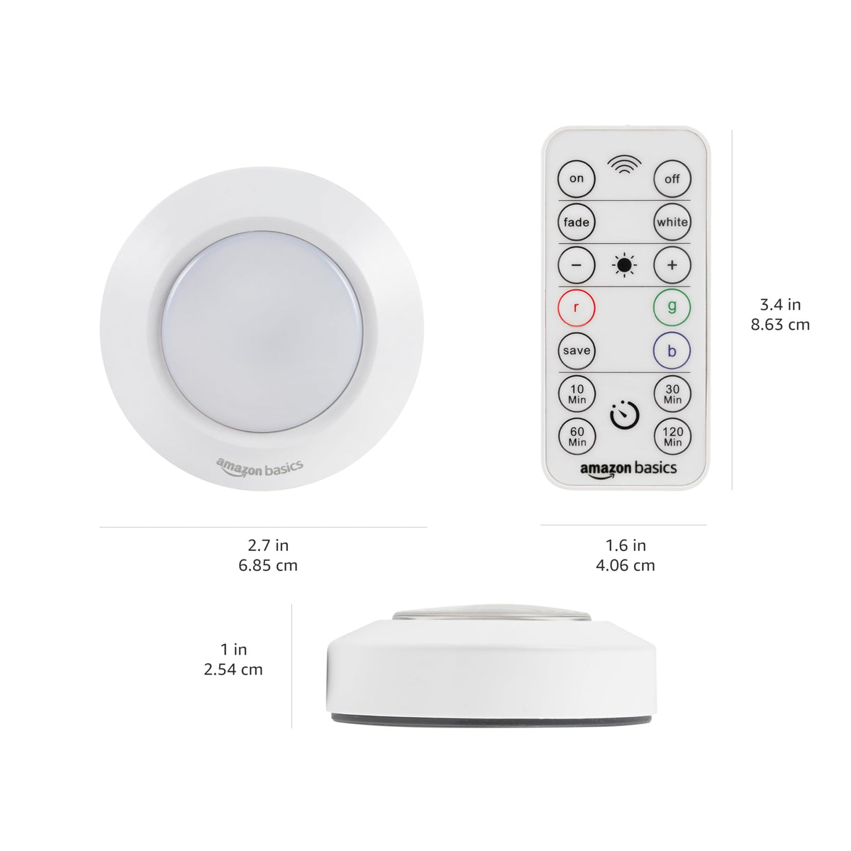 Amazon Basics LED Motion Sensor Light Bar, USB/Battery Operated, 250 Lumens, 12 Inches, Swivel, Under Cabinet Lighting for Closet, Kitchen, 2-Pack, White