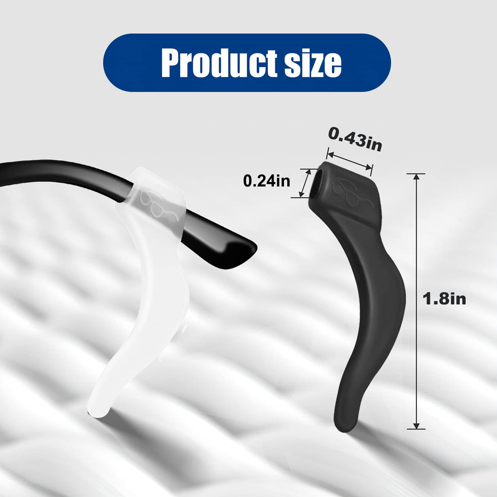 SMARTTOP Eyeglass Ear Grips -20 Pairs eye glasses ear grippers Anti-slip Holder, Silicone Ear Hook, eyeglasses ear grip Sleeve Retainer for Sports Glasses, Sunglasses Reading Glasses