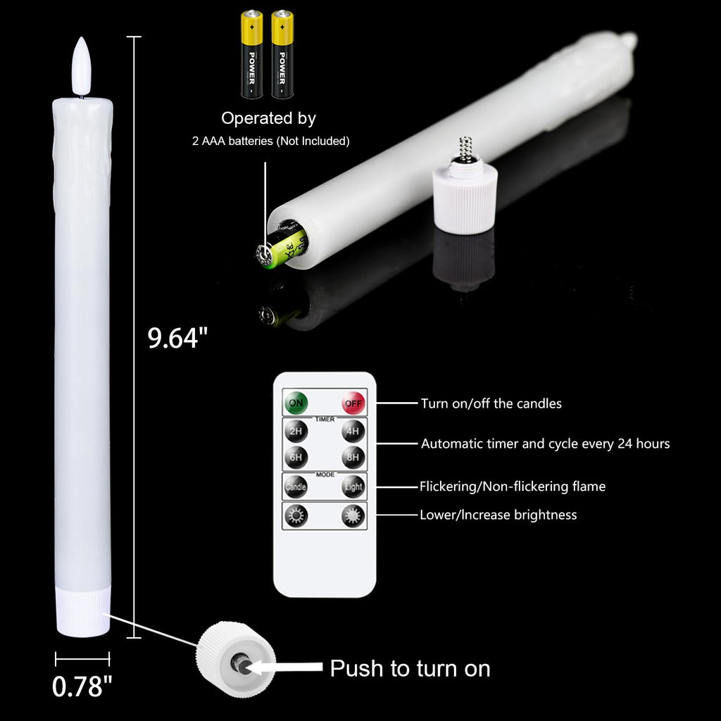 GenSwin 10.8" Flameless Floating Candles Wand Halloween Decorations
