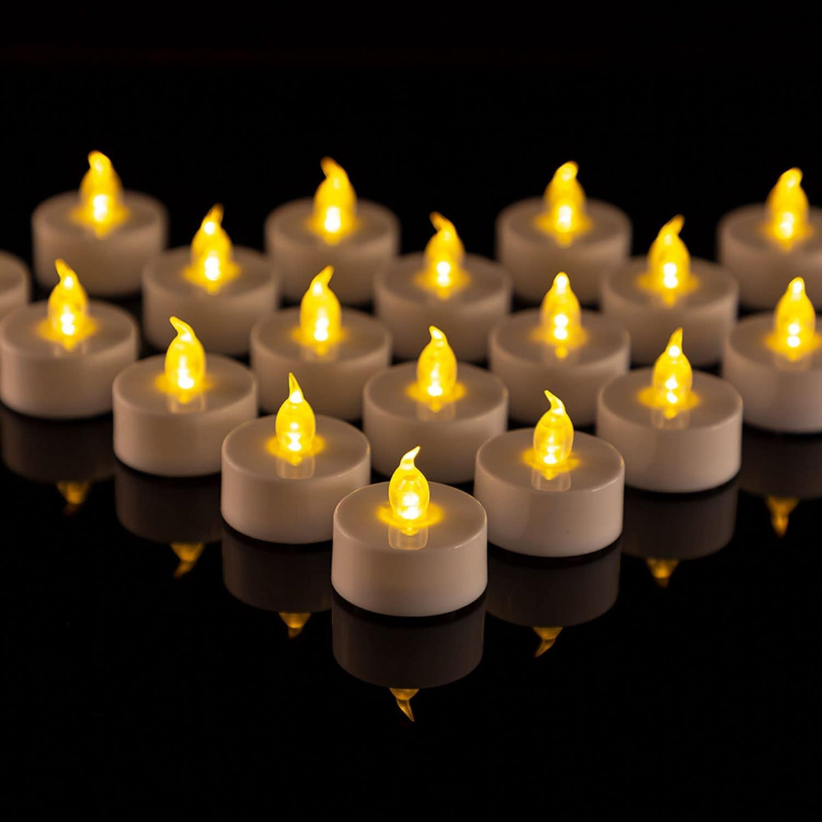 Battery Operated LED Tea Lights Flameless Flickering Candles 12PACK