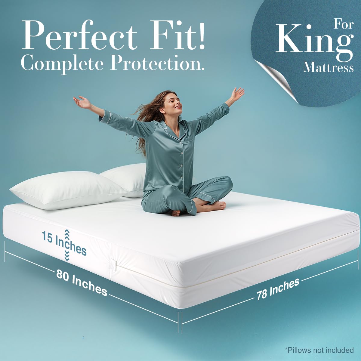 Utopia Bedding Twin Size Mattress Protector Zippered, 100% Waterproof