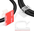 XHF 60PCS 5/8” Clear Adhesive Cable Wire Wall Light Clips, Cord Holder
