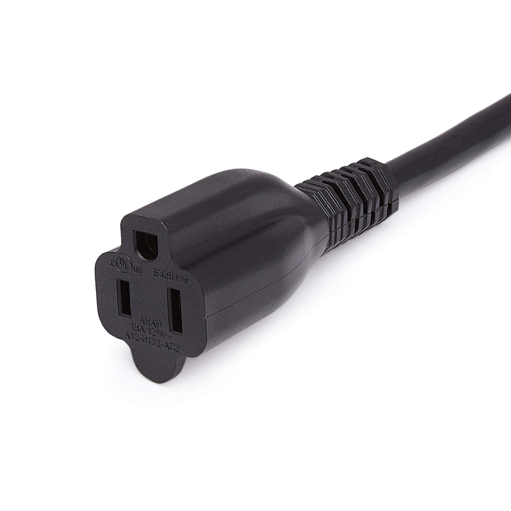 Amazon Basics Extension Cord, 3 Prong Outlet Extender, Indoor Power Cord, 13 Amps, 125V, 6 Ft, Black