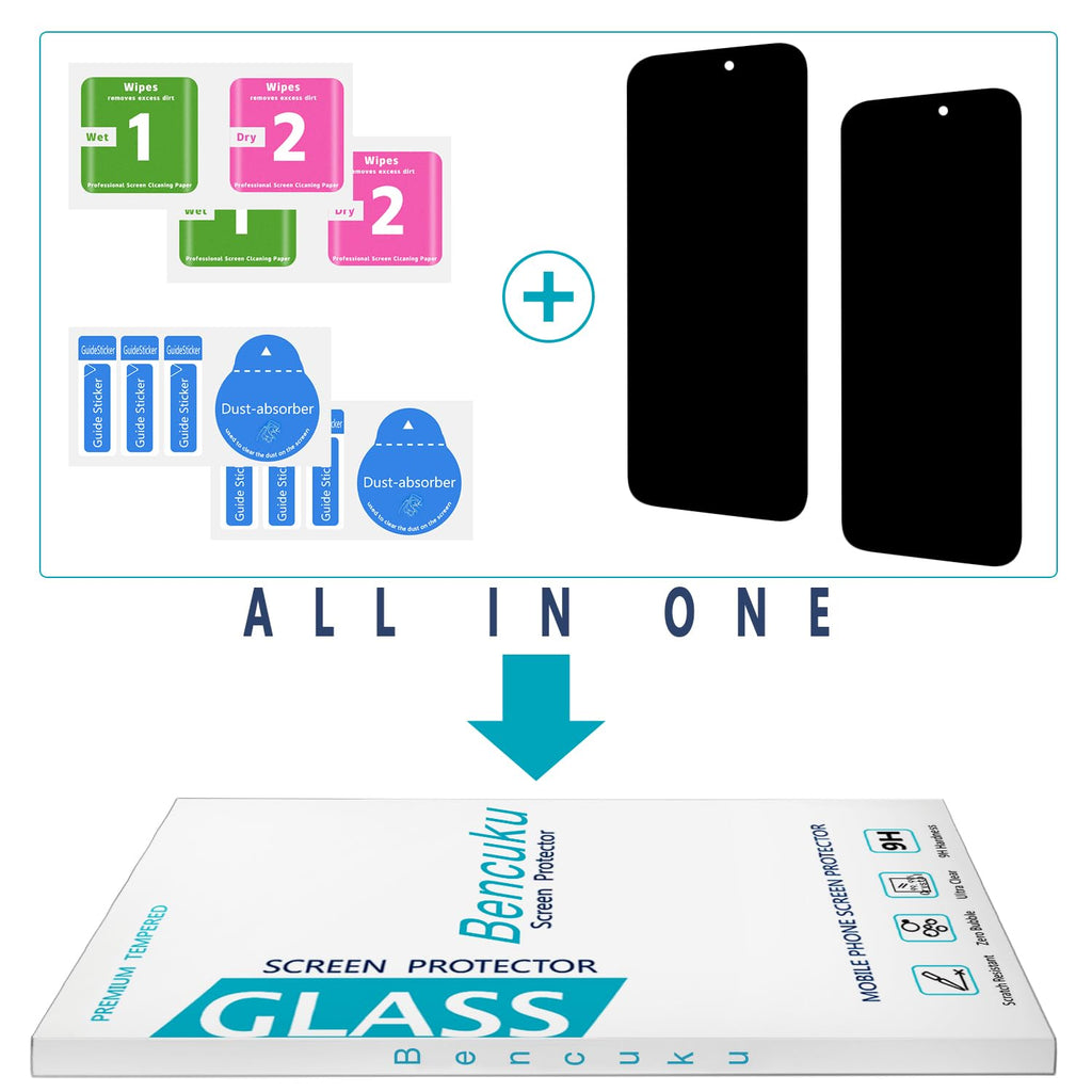 2 Pack Screen Protector for iPhone 16 Pro Max Tempered Glass