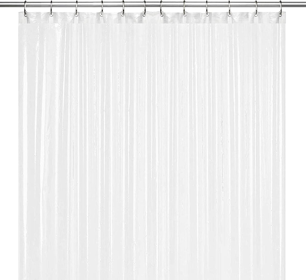 LiBa Shower Curtain PEVA 8G, 72x72 Inch Waterproof Clear