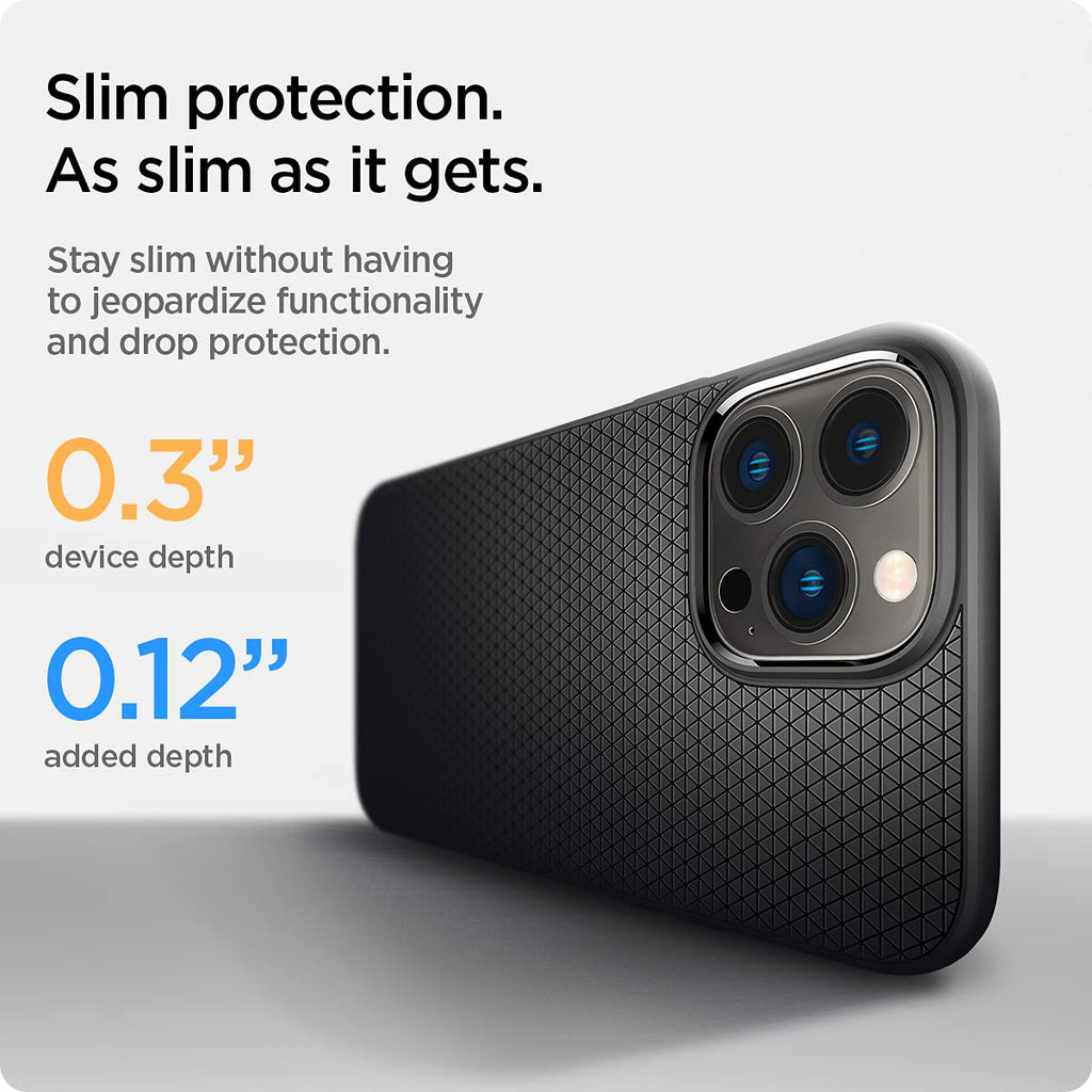 Spigen Liquid Air Designed for iPhone 13 Pro Max Case (2021) - Matte Black