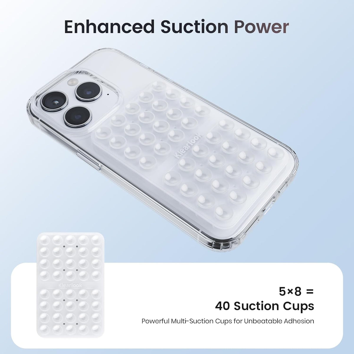 Klearlook 4PCS Silicone Double Sided Suction Cup Phone Case, Combination C