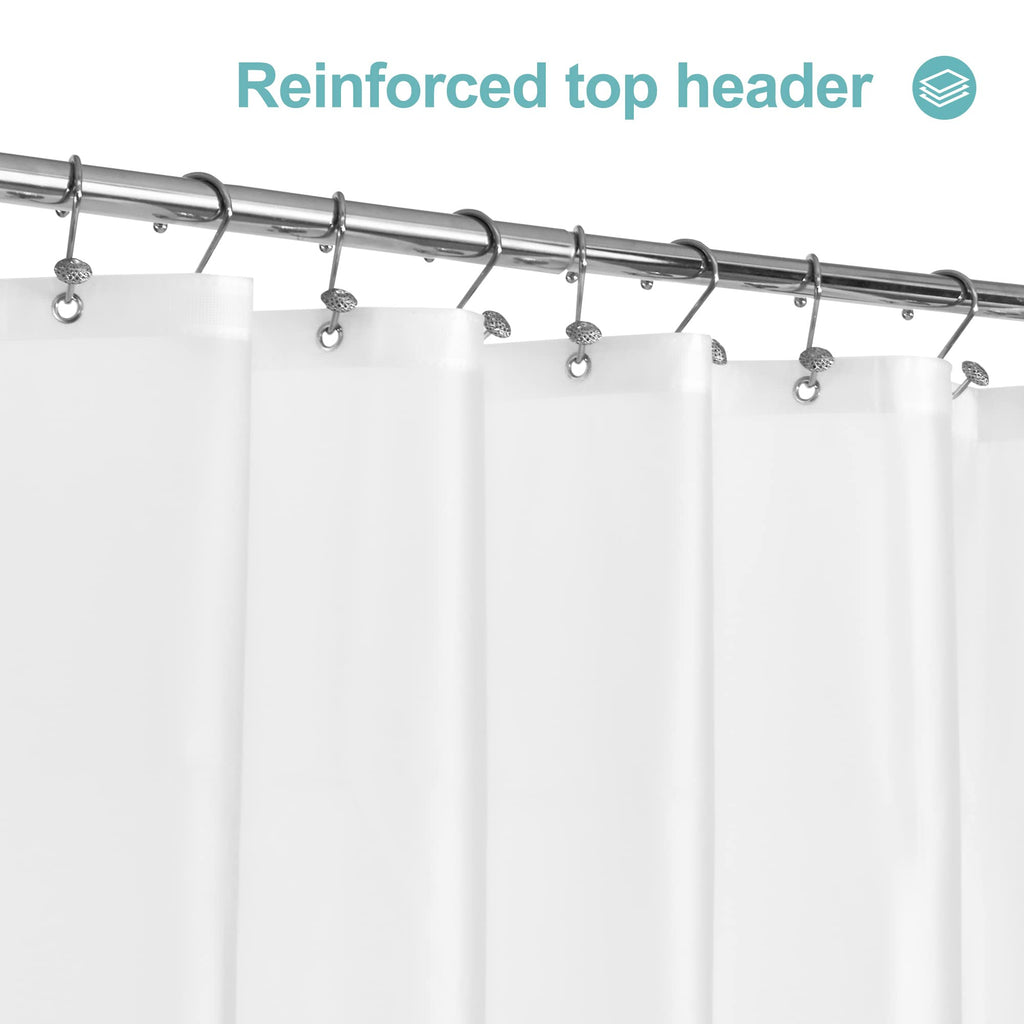 Mrs Awesome Dark Gray Shower Curtain Liner with 3 Magnets, 72x72