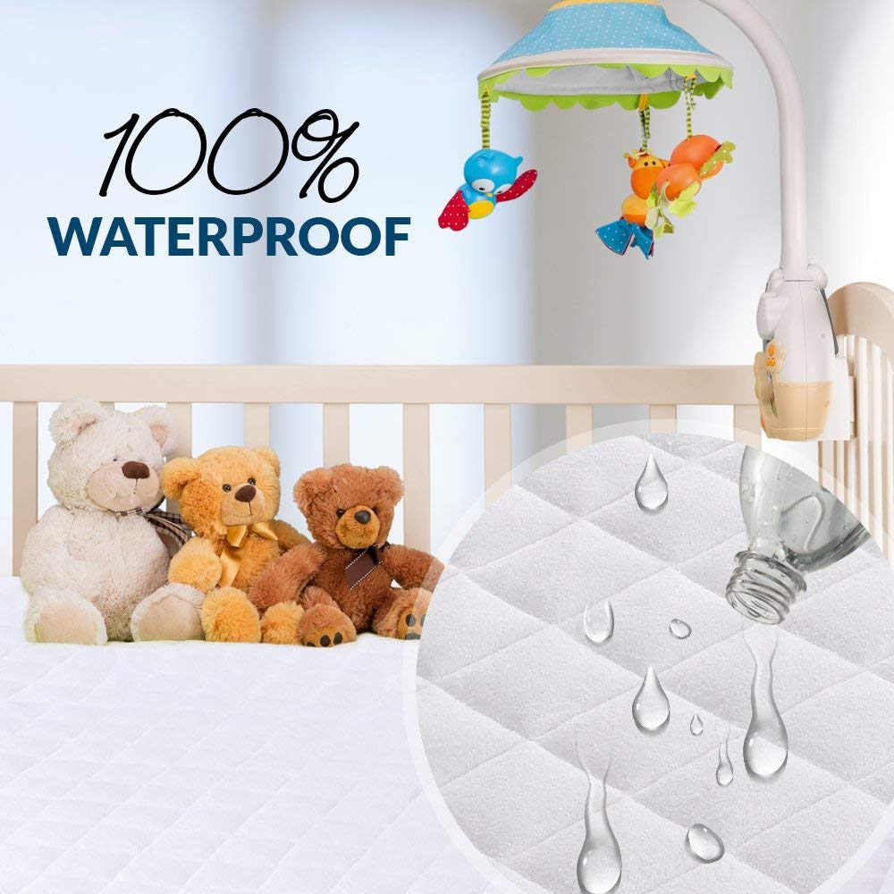 PlushDeluxe Bamboo Waterproof Mattress Protector, King Size, Ultra Soft