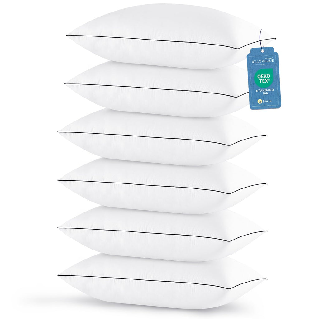 JOLLYVOGUE King Pillows 2 Pack, Cooling and Firm King Size Pillows with Oeko-Tex Certified Down Alternative Filling for Side, Back, and Stomach Sleepers, Hotel Collection