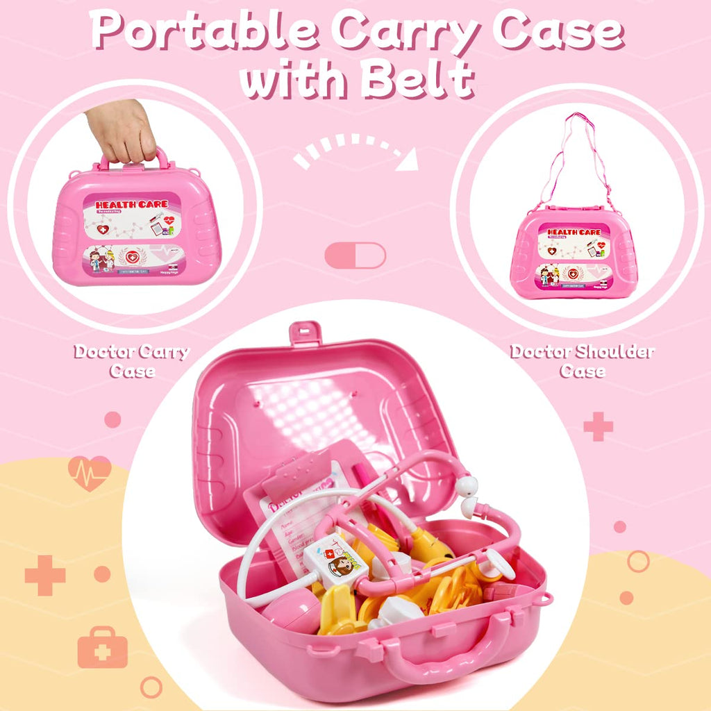 Meland Doctor Kit with Puppy for Girls, Pretend Play Toy Gift for Ages 3–6