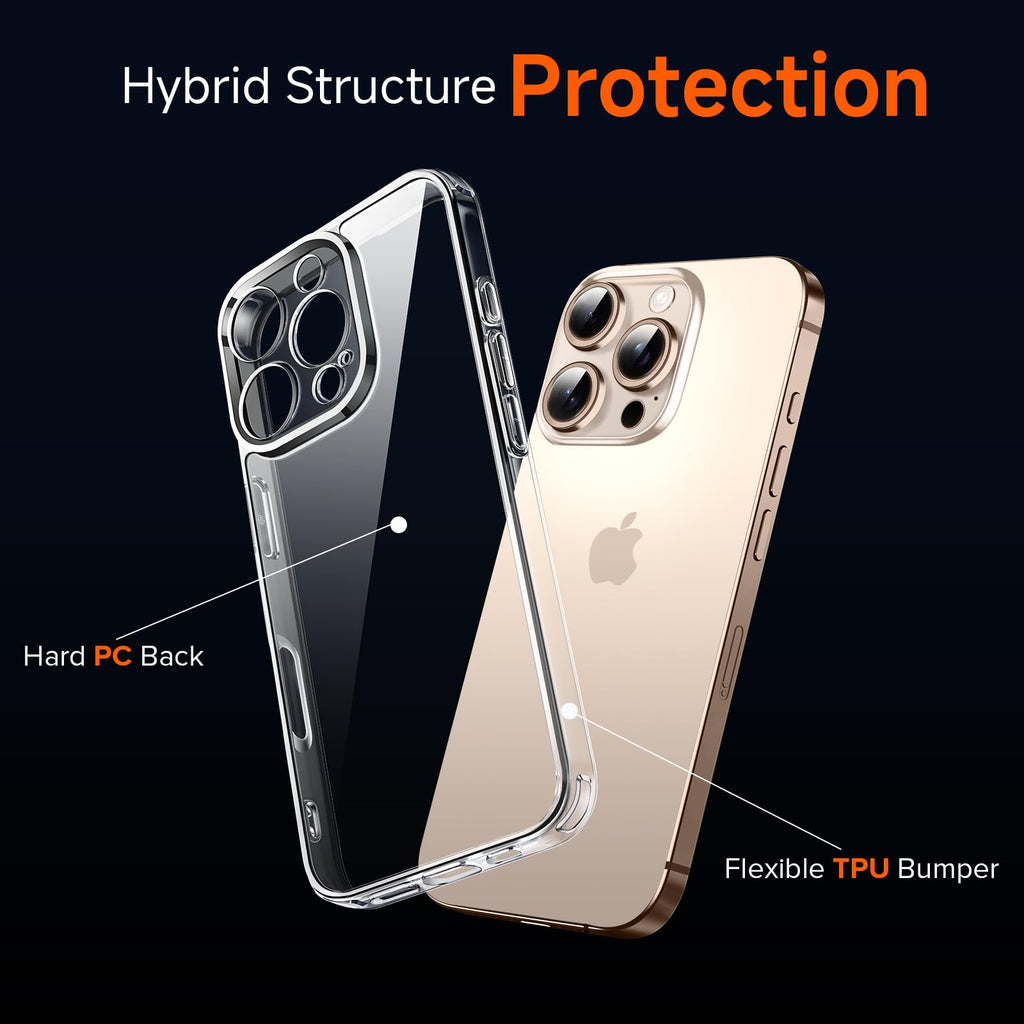 ivoler 3-in-1 Case for iPhone 16 Plus 6.7 inch, Clear