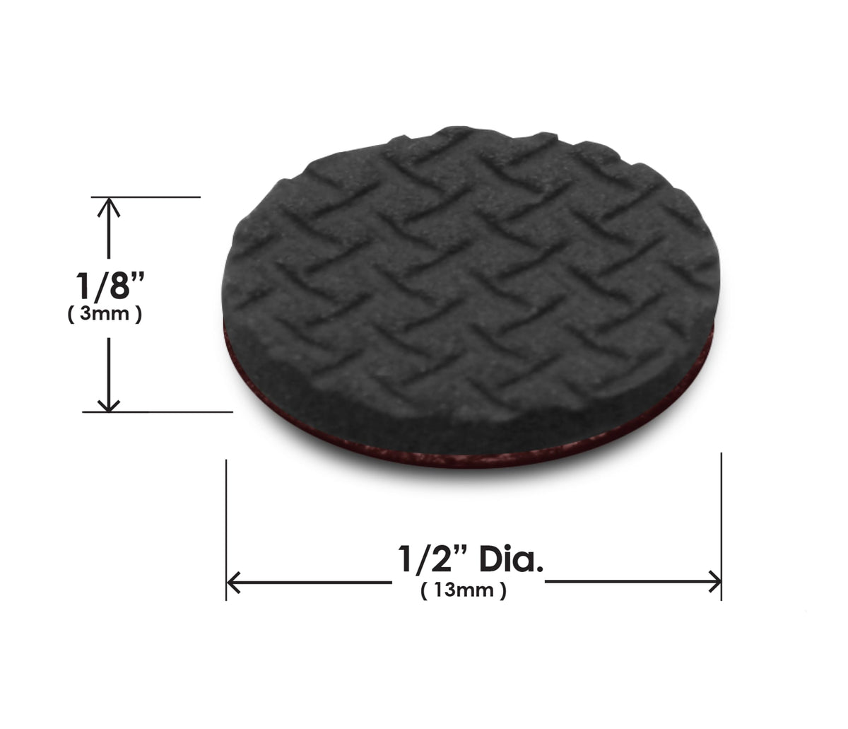 Slipstick GorillaPads CB147 Non Slip Furniture Pads/Gripper Feet (Set of 16) Self Adhesive Rubber Floor Protectors, 1 inch Round, Black