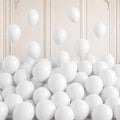 Togvu White Balloons, 50Pack 5 Inch Small Mini Matte White Latex Party Balloons for Wedding Engagement Bridal Baby Shower Anniversary Decorations Supplies