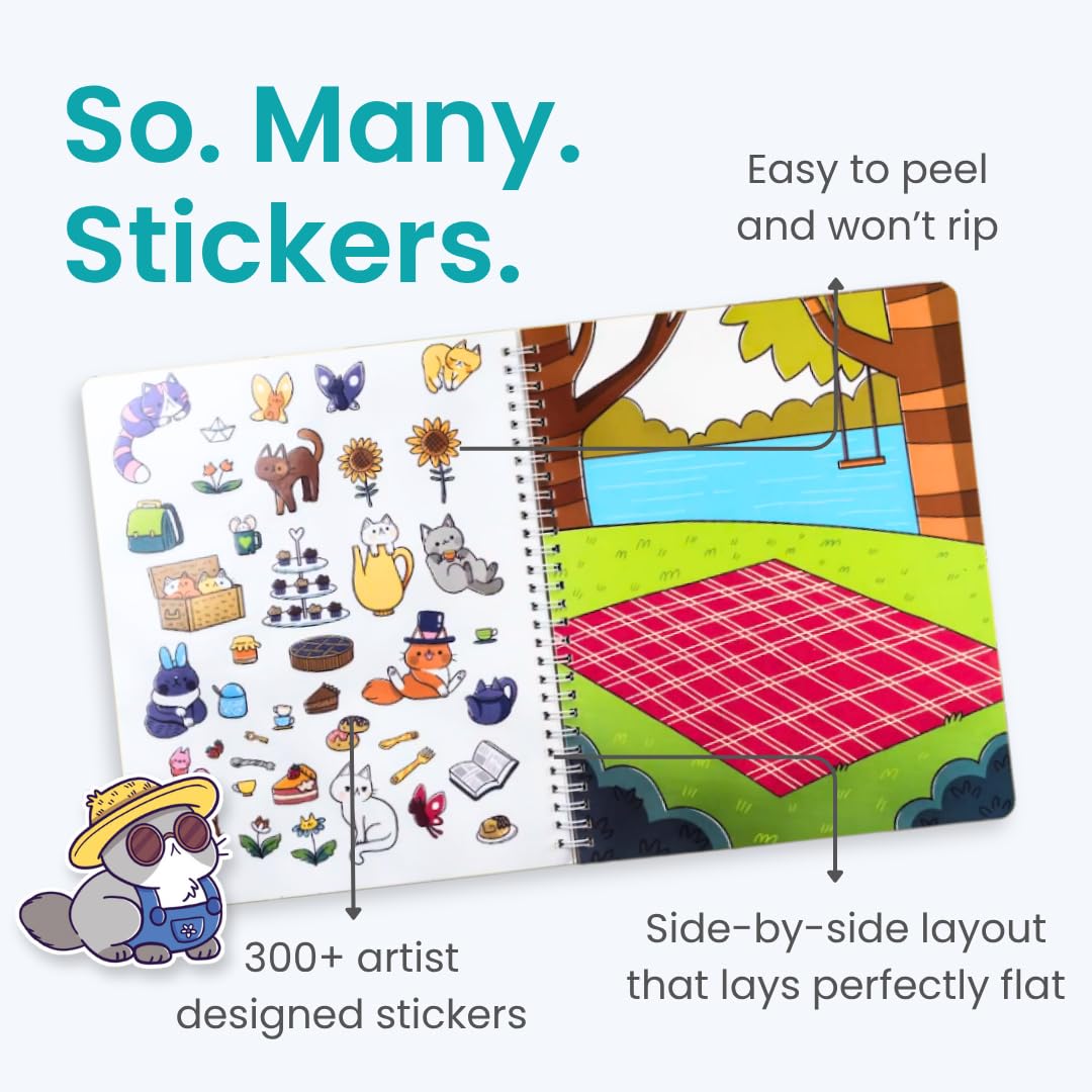 Cupkin Animal Habitats Sticker Book | 12 Coloring & Activity, 500+ Stickers