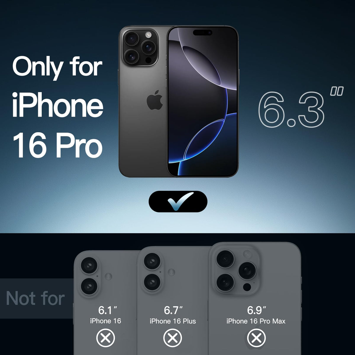 JETech Case for iPhone 16 Pro, Anti-Yellowing, Natural Titanium