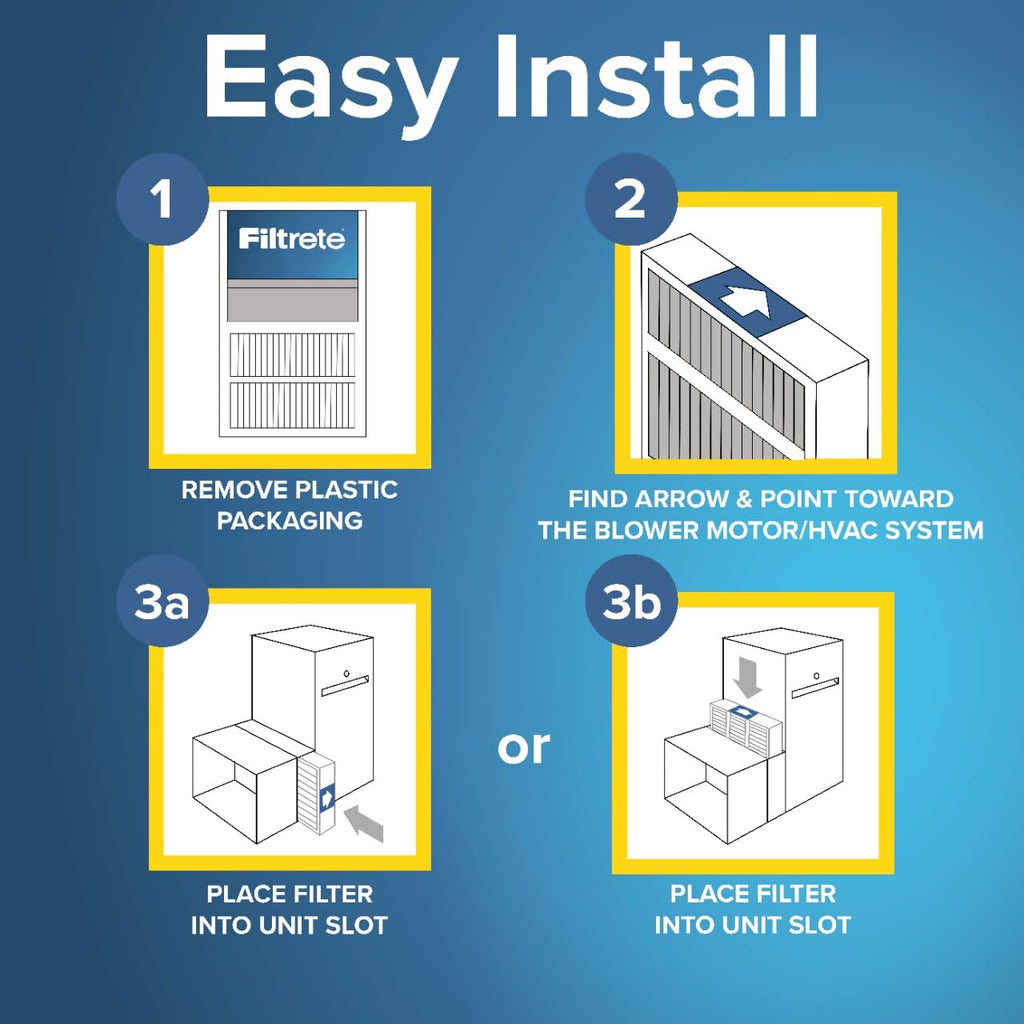 Filtrete 20x25x4 Air Filter, MERV 12, MPR 1550, 2 HVAC Filters