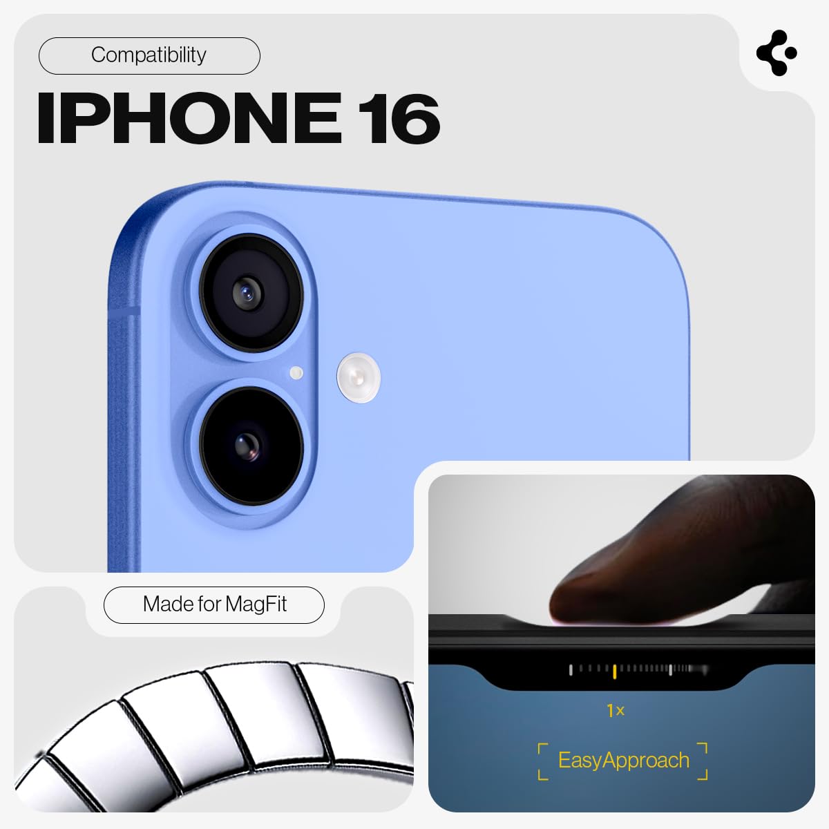 Spigen Tough Armor MagFit for iPhone 15 Pro Case, Metal Slate