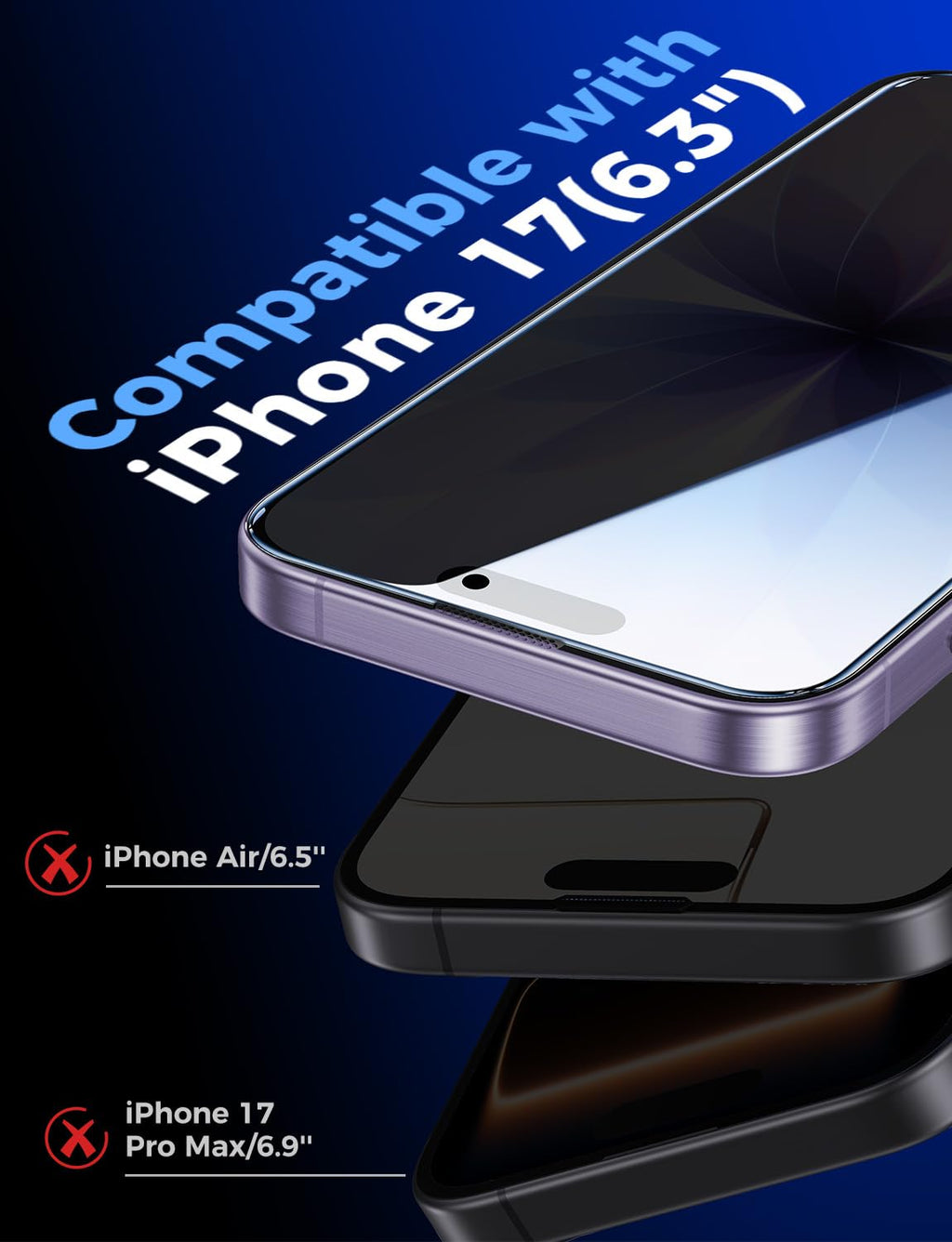 MAGIC JOHN for iPhone 16e Privacy Tempered glass Screen Protector 6.1 inch