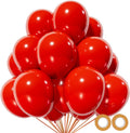 Red Balloon 110pcs, Red Latex Balloons12 inch for Christmas Birthday Valentine's Day Wedding(with 2 Ribbons).