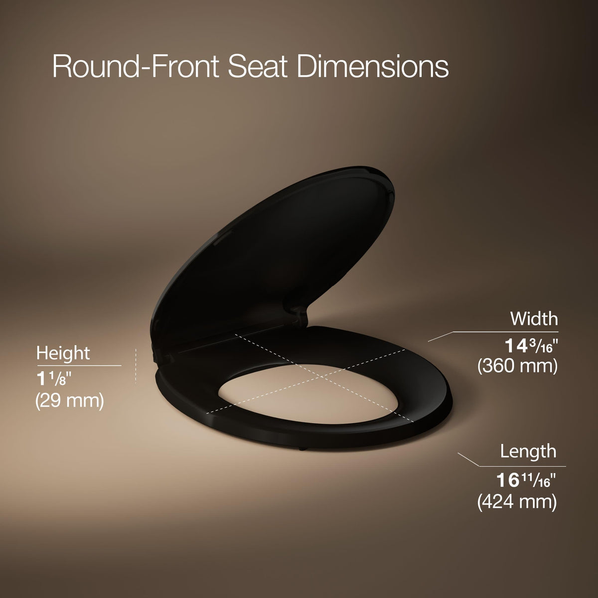 KOHLER CACHET® Nightlight Soft Close Toilet Seat Elongated, ReadyLatch®, Grip-Tight Hardware, White