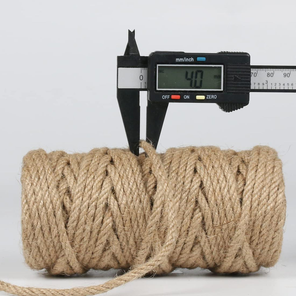 PerkHomy 1100FT Jute Twine String 2mm 3ply Natural Thin Twine for Craft Gardening Gift Wrapping Packing Material Wedding Christmas Decoration Bulk