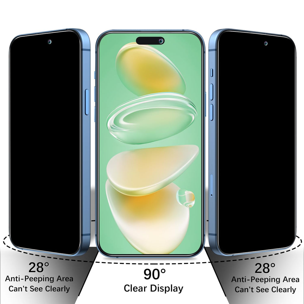 2 Pack Screen Protector for iPhone 16 Pro Max Tempered Glass