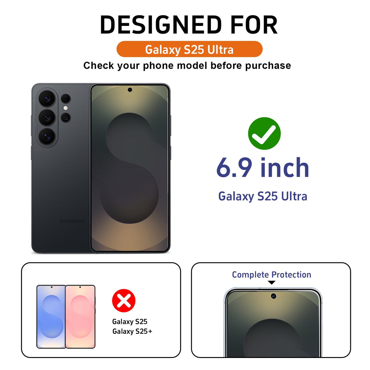 2 Pack Privacy Screen Protector for iPhone 14 Pro Max Purple