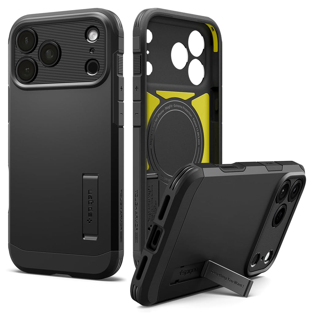 Spigen Tough Armor MagFit for iPhone 15 Pro Case, Metal Slate