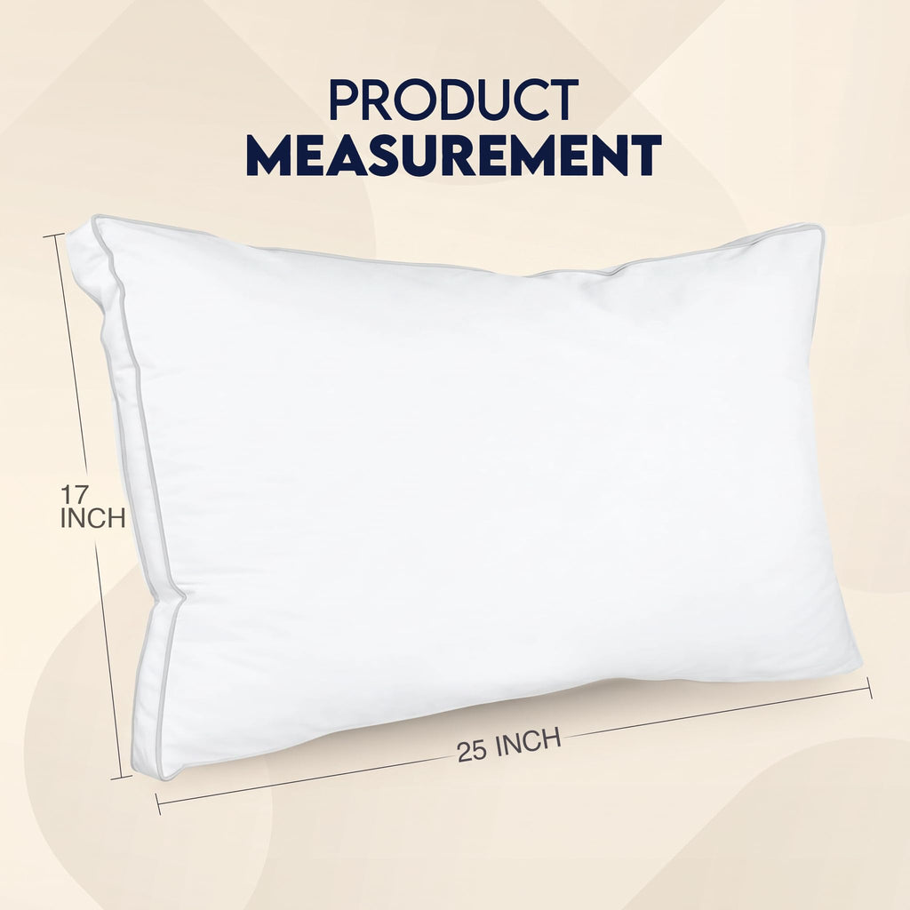 Utopia Bedding Gusset Bed Pillow, Hotel Pillows Queen Size Set of 2, White