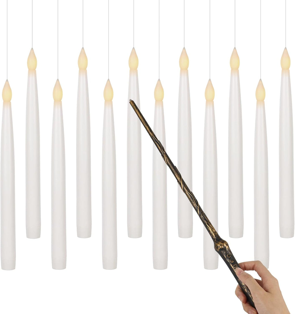 GenSwin 10.8" Flameless Floating Candles Wand Halloween Decorations