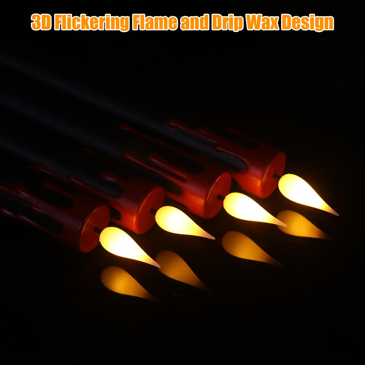 GenSwin 10.8" Flameless Floating Candles Wand Halloween Decorations