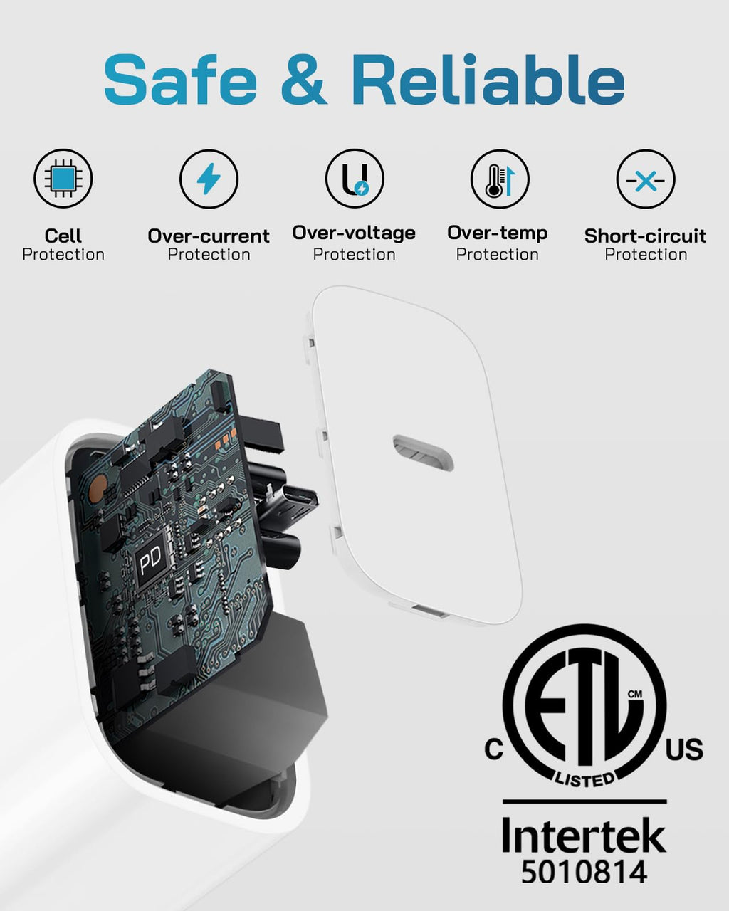 CXX 20W Fast Charger for iPhone 14/13/12 [3-Pack, MFi Certified]