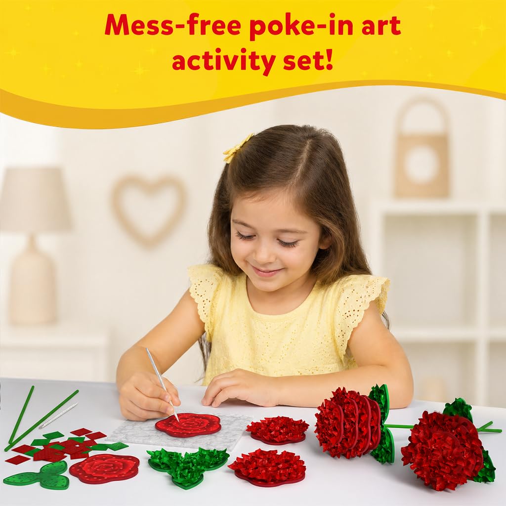 Skillmatics Poke-in Art – Disney Princesses, Wood Craft Kit, Gift for Kids