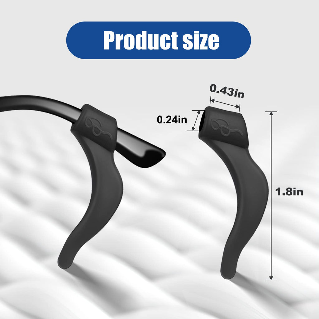 SMARTTOP Eyeglass Ear Grips -20 Pairs eye glasses ear grippers Anti-slip Holder, Silicone Ear Hook, eyeglasses ear grip Sleeve Retainer for Sports Glasses, Sunglasses Reading Glasses