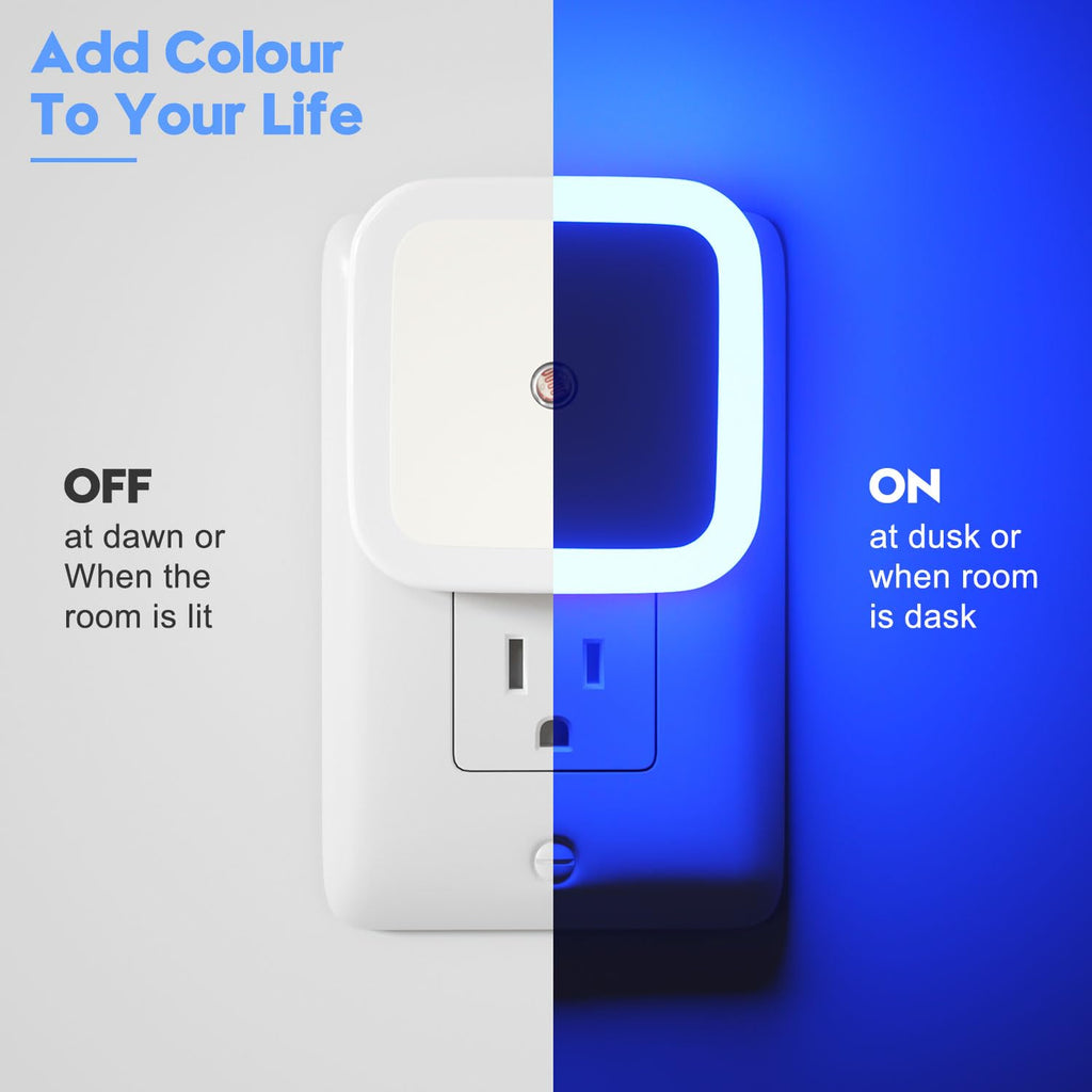Sujeet Night Light, Night Lights Plug into Wall 8-Pack, Nightlight Plug in Night Light, Dusk to Dawn Night Lamp Led (Red)