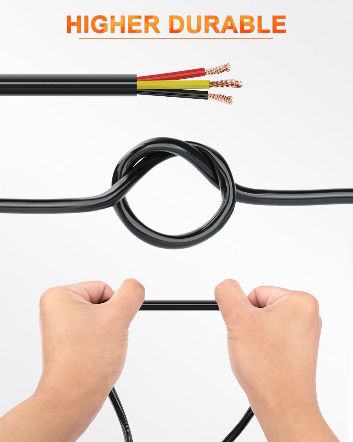 NAOEVO 16 Gauge Wire 4 Conductor, 16 Gauge Automotive Wire 12V Cable, 200FT